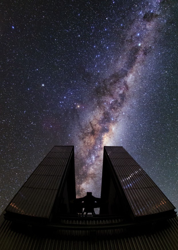 O observatório de La Silla, no Chile, é equipado com um espelho de 3,6 metros (Crédito: ESO)